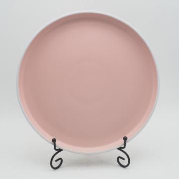 Kleur geglazuurde steengoed servies, roze glazuur steengoed servies set