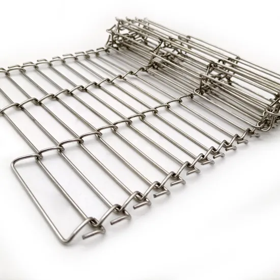 Stainless Steel Wire Mesh Conveyor Belt with Wire Rope Chain Drive
