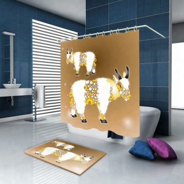 PEVA novelty custom bathroom transparent shower curtain