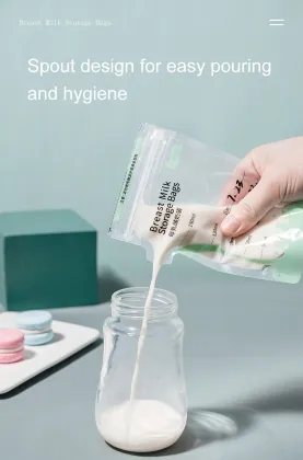 Milk Storage Bag - New Fashion Design, Customizable Capacity, Hot Sell, Sterilized Breast Milk Storage Bag