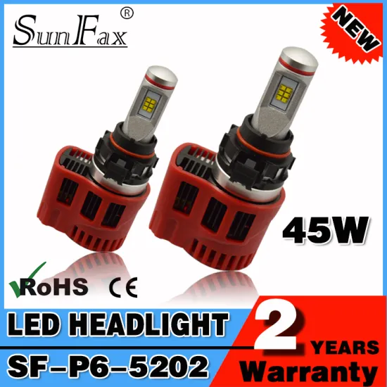 NEWEST!!! Waterproof IP68 45w 4500lm p6 H16 led headlight 5202 for all car replacement