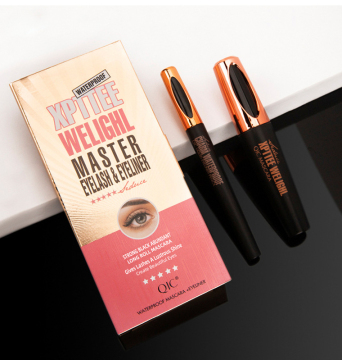 High-Quality 2-in-1 Waterproof Mascara and Eyeliner Set: Black, Curling, Slim Eyeliner Pen for Eyes Makeup