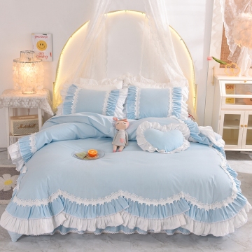 High Quality Cotton Modern Bed Skirt Cover Set