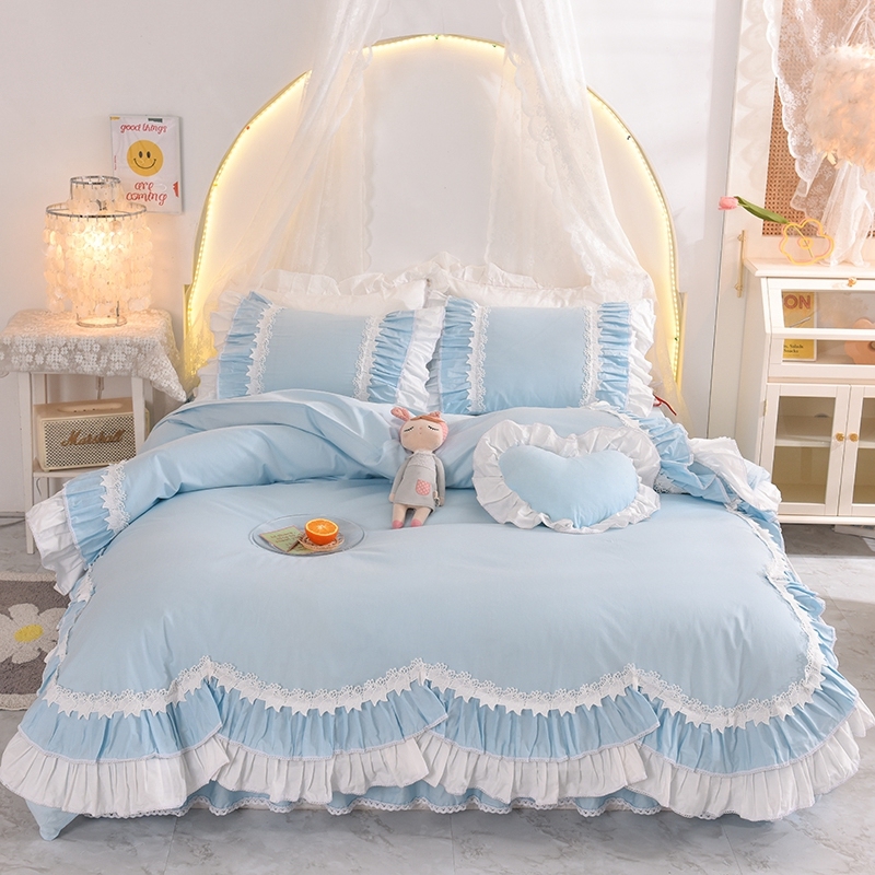 High Quality Cotton Modern Bed Skirt Cover Set
