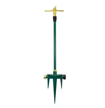 360 Degree Rotation Irrigation System: 3-Arm High-Rise Telescoping Sprinkler with Spike for Garden Care