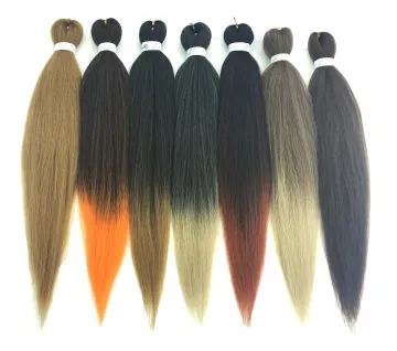 Synthetic pre stretched Braiding Hair Extension easy ombre Jumbo Braids Crochet EZ Prestretched braiding hair for african