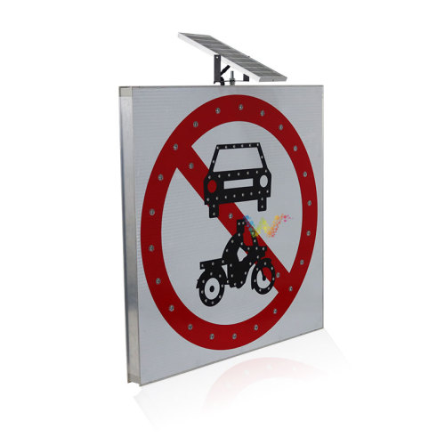 Solar power LED Flashing road safety Traffic signs