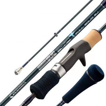 Ecooda Cyan Blue Plus Slow Jigging Rod: Kosong karbon pepejal untuk memancing air masin - batang pemutus tangan untuk laut