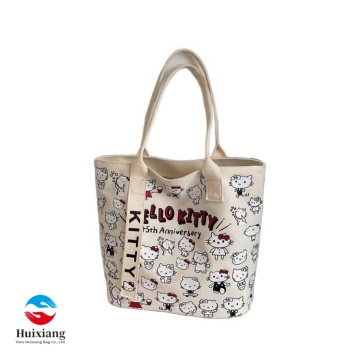 Bolso tote de lona HelloKitty para mujer
