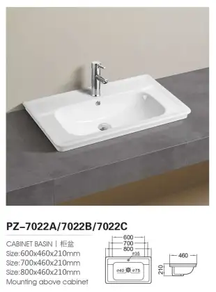 Bathroom Chaozhou Top Sanitary Ware Cabinet Basin 9060