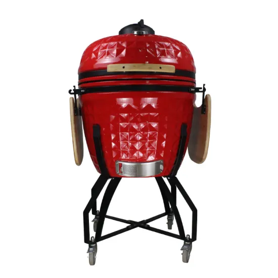 Auplex Diamond Kamado Charcoal Ceramic bbq Grill 26" with Side Table and Stand for Outdoor  Kitchen