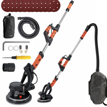 800W 225mm Wall and Ceiling Giraffe Drywall Sander Machine with Vacuum and LED