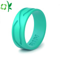 Tùy chỉnh Debossed Logo Silicone Wedding Ring cao cấp ban nhạc