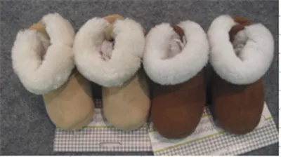 Imitation leather cloth with soft nap baby shoes