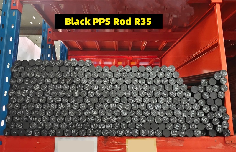 Μαύρη PPS Engineering Πλαστικές ράβδους πωλούνται