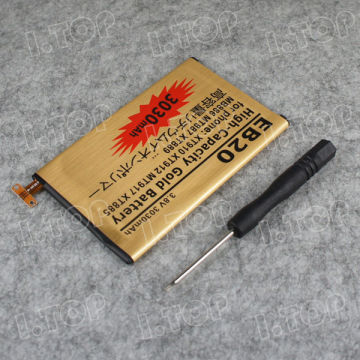 3030mAh high power cell phone gold battery for Motorola XT910 XT912 EB20.china factory directly sale!
