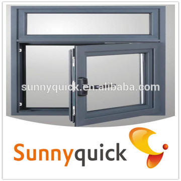 powder coated double glazing aluminium casement window with security bar made in Guangzhou