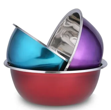 Stainless Steel Soup Basin Multicolor Mixing Bowl