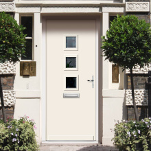 Modern Simple Design Solid Wood Security Front Doors