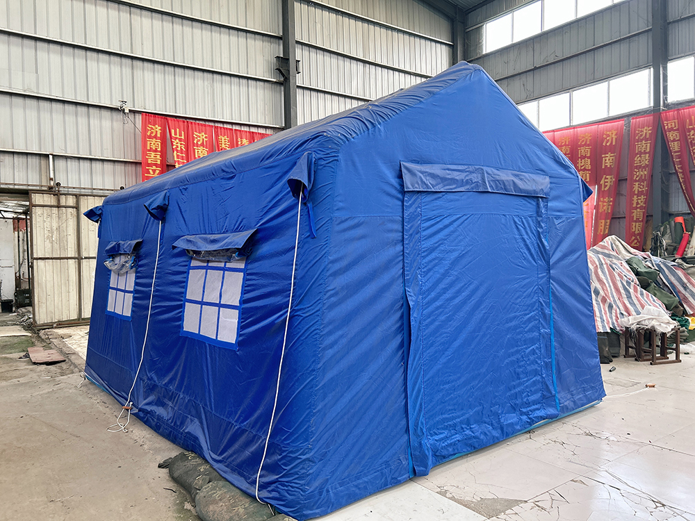 Blue canvas waterproof emergency tent