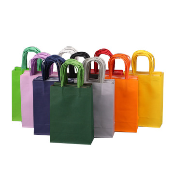 Custom Logo Printed Recycled Brown Kraft Paper Bags for Grocery Shopping