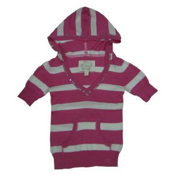 Pullover Sweater for Girl with Cap