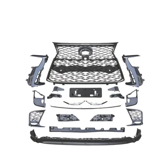 TDCMY Factory Wholesale 2022 Lexus LX600 Front Rear Bumper Kits with Chrome Grille PP Car Body Set