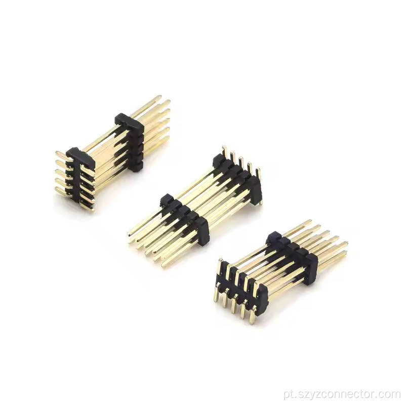 Cabeçalho de pino de passo de 1,27 mm com fileira dupla SMT