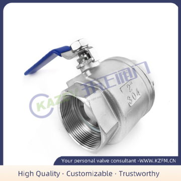 Medium two-piece threaded ball valve