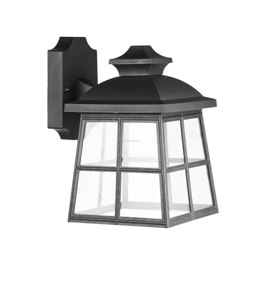 Plastic E27 Wall Lantern Exterior Wall Light for Street and Garden Outdoor Lighting