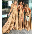 Split V Neck Bridesmaid Dresses