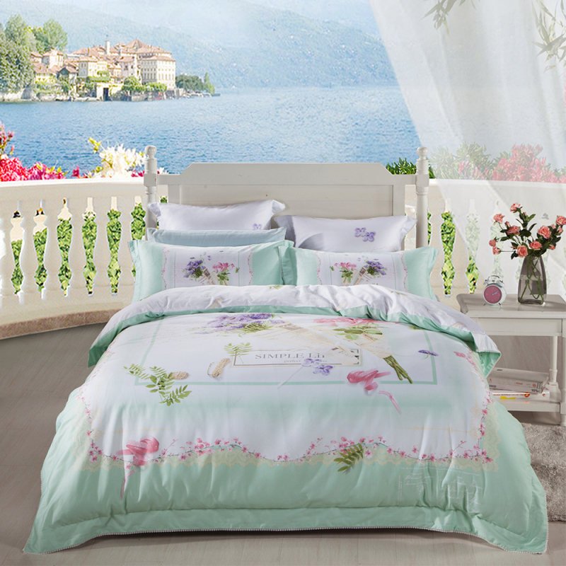 Cotton Fabric Quilt Cover Bed Sheets & Bedding Sets