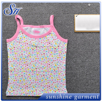 wholesale white kids cotton t shirt kids girls vest