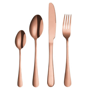 24 Pcs Stainless Steel 430 Cutlery Set - Hand Polished High Mirror Finish Tea Tableware Set (Knife, Fork, Spoon)