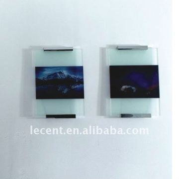 Aluminium 180mm Polished Chrome Finish Glass Sign Holder