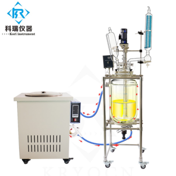 10L 20L 50L 100L 150L 200L Laboratory Chemical Reactor Jacketed Double Layer Glass Stirred Tank Reactor