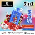3in1 RUNCHUNFU 200K Vape sekali pakai