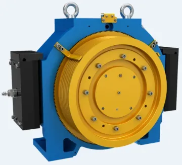 Safty Permanent Magnet Elevator Gearless Traction Machine CE Lift Motor