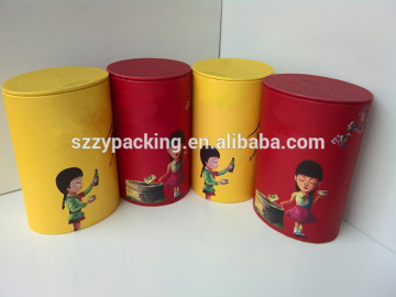 High quality and good design round shape paper tea boxes