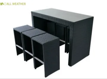 ALL-weather wicker patio dining set-seats
