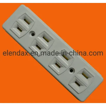 Четырехходовая удлинительная розетка в американском стиле (AE6004)