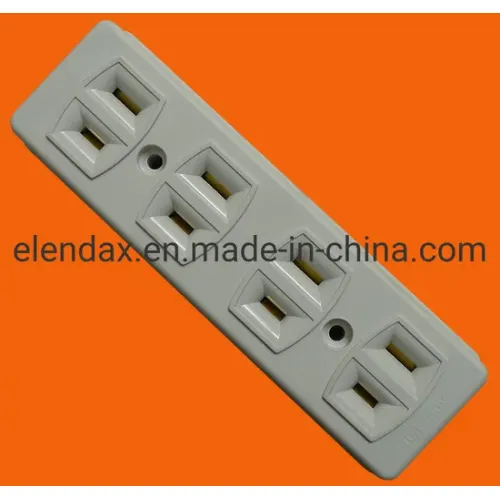 Четырехходовая удлинительная розетка в американском стиле (AE6004)
