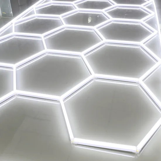 Hexagonal LED Ceiling Lights for Car Shops and Garages - 2435mm x 4845mm Honeycomb Design