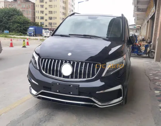 Front Radiator Grille W447 GT Style Front Bumper Grille for Mercedes-Benz V-Class/V250 Van MPV 2016-2019