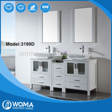 3199D High quality commercial bathroom sink countertop double sink bathroom vanity