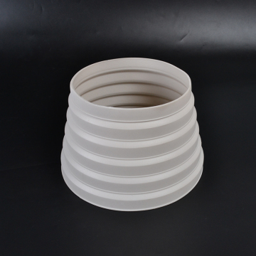 White Plastic Duct Pipe Reducer 145mm to 200mm for Range Hood