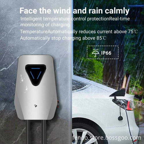 Easy-Installing 32A 7.5KW Electric Car Charging Station with LED Screen