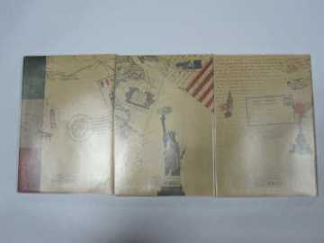 A4 3 Subject Pp Cover Softcover Notebook/steno Pad 