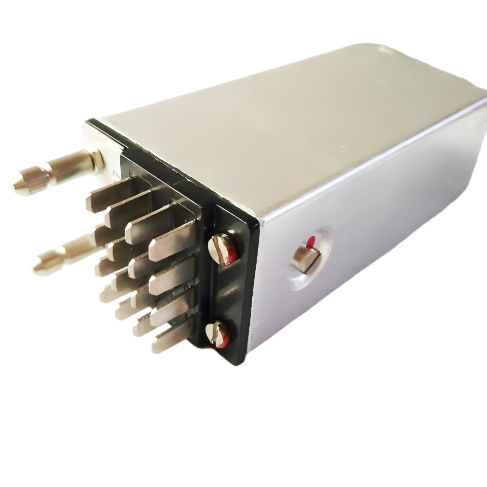 YM JH-1S DC Polarized Relay, model RG4.522.107, showing compact military-grade construction