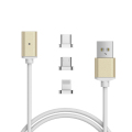 3 en 1 cable magnético del usb para el iphone para Android para el cable de carga magnético del USB del tipo c